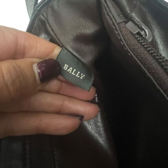 BALLY Shoulder Bag or Crossbody Purse Vintage in Dark Brown Leather Authentic - Picture 7 of 10